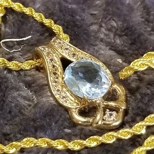 Aquamarine set in gold